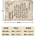 thumbnail image 5 of for Dad Blankets Air Mail Blanket Birthday Valentines Gifts Present Daddy Letter Flannel Throw from Daughter/Son Portable Snuggle Warm 60"x80", 5 of 6