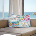 thumbnail image 2 of Outdoor Waterproof Pillow Covers Pack of 2, Summer Pool Swimming Ring Slippers Sunglasses Gradient Art Decorative Throw Pillowcases Cushion Covers for Garden Patio Tent Sofa Couch, 20x12 inch, 2 of 8