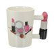 thumbnail image 1 of Injueey Taza de cerámica, herramientas para niñas, Kit de belleza, mango pintado, té, café, negocios, hogar, vasos, taza de leche, juegos Juegos de servir café y té Mango de lápices labiales 301-400ml, 1 of 6