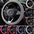 thumbnail image 2 of PWFE Universal 38cm Car Auto Steering Wheel Cover Elastic Ice Silk Summer Cool Non-Slip Auto Accessories(Grey), 2 of 10