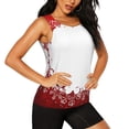 thumbnail image 2 of Xecao Winter Christmas Snowflake print women's scoop neck, loose-fit workout tank tops for the gym., 2 of 9