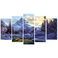 thumbnail image 2 of Cuadros Decorativos 5 piezas 5D bricolaje completo taladro diamante pintura nieve montaña cruz puntada mosaico kits Tmvgtek embutido en tela, 2 of 9