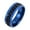 Blue Black, variant on 8mm Rotating Chain Ring for Men Women Stainless Steel Multicolor Statement Ring Band Finger Jewelry Silver Size 7