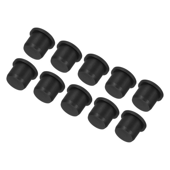 Uxcell High Temp Silicone Plug Solid Silicon Stopper 12.5mm Black
