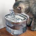 thumbnail image 4 of Dispensador de agua inalámbrico para gatos, grifo automático, dispensador de agua para mascotas, dispensador de agua silencioso transparente de acero inoxidable, 4 of 5