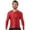 Burgundy, variant on YiZYiF Mens Glossy O Neck Long Sleeve T-Shirt Solid Color Slim Fit Tops for Yoga Workout Black L