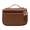 Cognac, variant on Impressions Vanity Dublin Cosmetic Bag, Crafted Faux Pebbled Supple Leather with Gold Hardware
