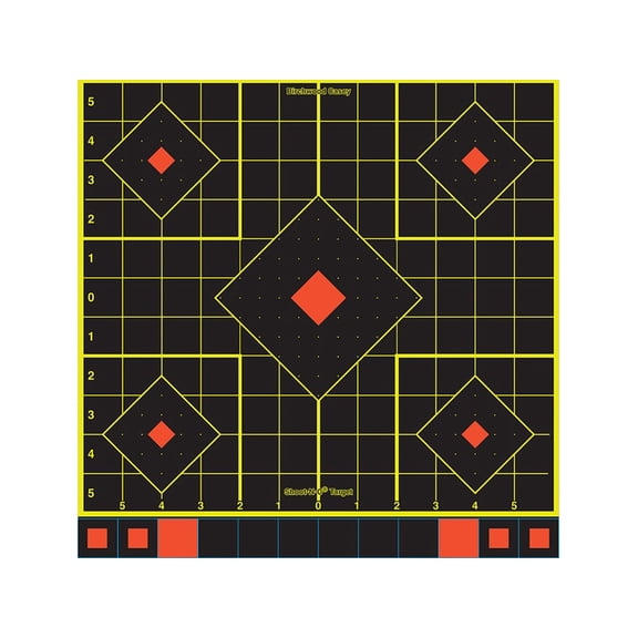 BIRCHWOOD CASEY Shoot-N-C 12" Sight-In Reactive Target - Highly Visible Instant Feedback Self-Adhesive Shooting Target Stickers with Repair Pasters - 12 Targets, 144 Pasters