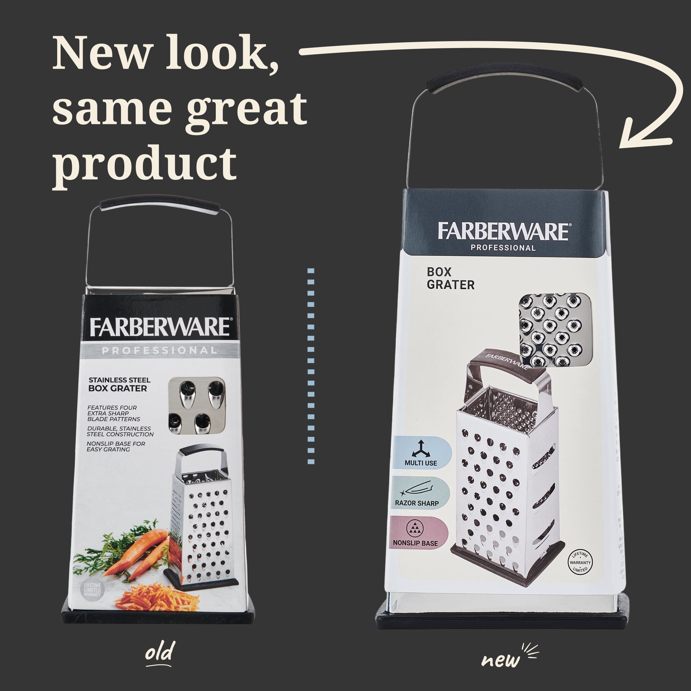 Farberware Professional Stainless Steel 4 Sided Box Grater