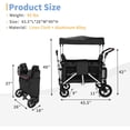 thumbnail image 2 of Wanan Stroller Wagon for 4 Kids, Foldable Stroller Wagon 4 Passenger, 2 of 7