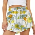thumbnail image 1 of Aayomet Womens Workout Shorts Summer Comfy Athletic Shorts Printing Elastic Running Shorts (Yellow, L), 1 of 4