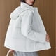 thumbnail image 5 of Parkas de manga larga para mujer, chaqueta corta con capucha y plumón, abrigo grueso de algodón holgado., 5 of 7