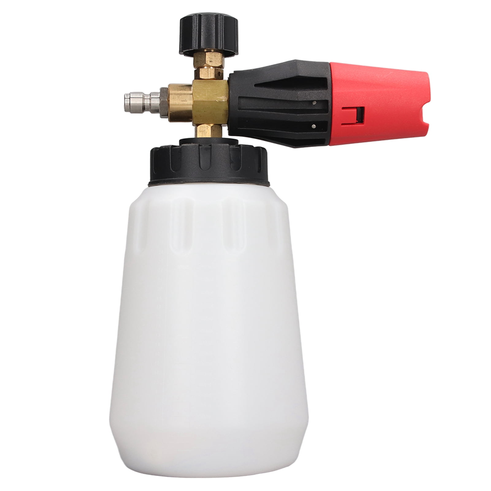 Rupoun Pressure Washer Foam Cannon Wide Neck Adjustable Nozzle Foam Gun for Car Washing 1/4 Inch Quick Connect Type Brass and PC Material 3600 PSI High Pressure Cleaning Tool Attachment