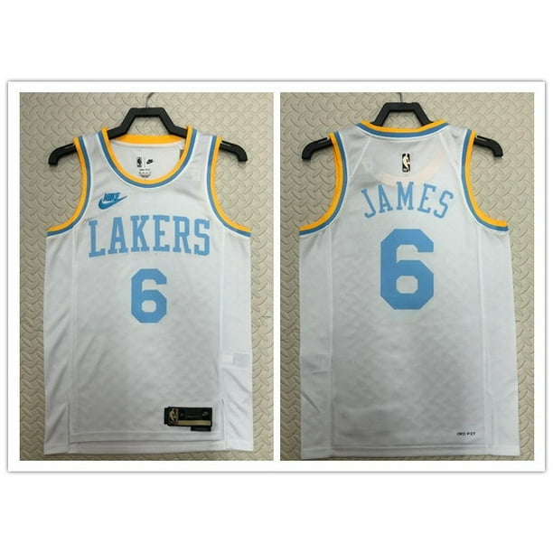 Hot pressed 2023 nba Los Angeles Lakers No. 6 James yellow classic basketball jersey