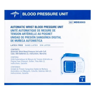 Medline MDS9301 Home Blood Pressure Kits, Black, Adult