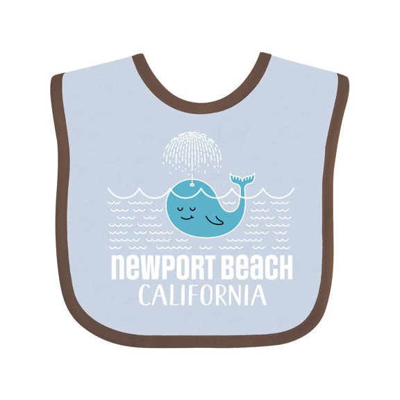 Inktastic Newport Beach California Whale Watching Boys or Girls Baby Bib