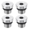 thumbnail image 1 of Uxcell 2pcs Tapón de Tubo de Acero Inoxidable 304 Fitting M22x1.5 Rosca Masculina Métrica Cabeza Hexagonal Tapones de Cabeza Hexagonal con Anillo de Sellado para Tubo de Aire Agua Aceite Gas, 1 of 6