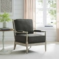 thumbnail image 2 of Armchair Accent Chair, Nailhead, Grey Gray, Fabric, Modern Contemporary Farmhouse Coastal, Living Lounge Cafe Room Hotel Lobby Hospitality, 2 of 9