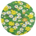 thumbnail image 3 of Floral Colorful Flower Washable Round Rug -Circle Area Rugs for Nursery Bedroom, Vintage Non Slip Non Shedding Low Pile Carpet for Living Room Coffee Table Entryway, 3 of 6