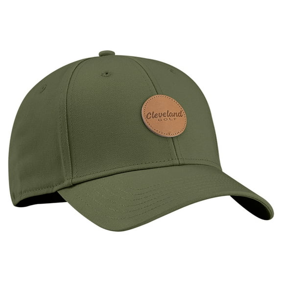 Cleveland Golf Leather Patch Adjustable Hat, Olive -