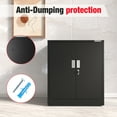 thumbnail image 6 of WORKPRO Black Small Industrial Metal Storage Cabinet with Doors and Shelves,Garage Cabinet with Lock for Home, Warehouse, Office, Shop, Solid Packed, 6 of 8