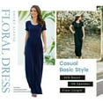 thumbnail image 6 of Aiyino Women's Maxi Dresses Short Sleeve Casual Long Dresses Loose with Pockets，Black S, 6 of 7