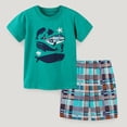 thumbnail image 2 of JUMEYU Boys Pajamas Set Baby Baby-Boys Pajamas, Tee and Pant 2-Piece Pjs Set Soft Cotton 5T 6T (Dark Green,5-6 Years), 2 of 7