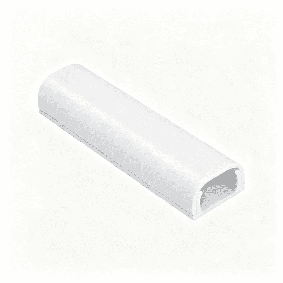 GJX Wire Covers for 2 Cords, 43.7In Cord Hider on Wall Mounted, White Cord Cover Kit, Cable Cover Cable Concealer for Extension Cord, Ethernet Cable, Speaker Wire, 0.7In(W) X 0.4In(H)