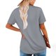 thumbnail image 3 of Camisetas de Manga Corta de Verano para Mujeres, Moda Color Sólido Falso Cuello Redondo de Dos Piezas para Uso Casual Y Diario, 3 of 8