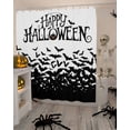 thumbnail image 4 of Happy Halloween Shower Curtain Set ，Waterproof Fabric Shower Curtains Bat Black Vintage Black Decoration Shower Curtains for Bathroom,Bathroom Decor 54x"78", 4 of 6