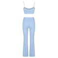 thumbnail image 4 of Kaemgyyd Womens 2 Piece Workout Sets Cropped Spaghetti Strap Top with Flare Wide Leg Sweatpants Tracksuit Casual Yoga Outfits, 4 of 6