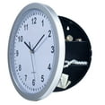 Silver Wall Clock with Hidden Safe 10 inches by 10 inches