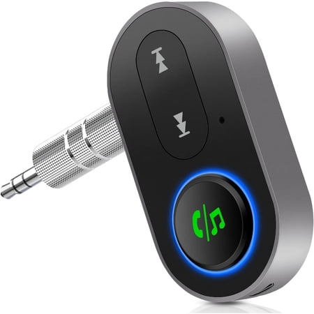 Upgraded Bluetooth 5.1 Receiver for Car/ Home Stereo, AUX Bluetooth Adapter for Speaker/Wired Headphones w/Audio Cable, Hands-Free Calls, Auto Reconnect, Long Battery Life Audio Receivers