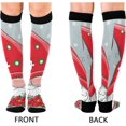 thumbnail image 2 of FREEAMG Cute Cartoon Gnome with Christmas Wreath Compression Socks for Women and Men, 1 Pair, 2 of 7