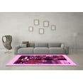 thumbnail image 3 of Ahgly Company Indoor Round Abstract Pink Contemporary Area Rugs, 3' Round, 3 of 4