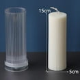 thumbnail image 3 of yuksok Long Pole Candle Mold Pillar Making Large Cylinder Rib DIY Accessory 5x15cm Clear, 3 of 9