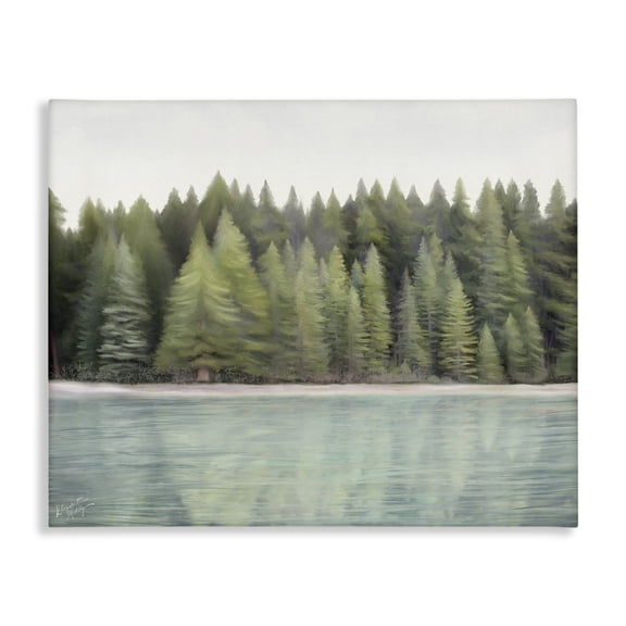 Stupell Industries Coastal Woodland Lake Shore Canvas Art, 40 x 30, by Elizabeth Medley