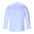 thumbnail image 2 of Dxzfnsa Men's Long Sleeve Shirts Casual Crewneck Pullover T-Shirt Stretch Textured Knit Tee Daily Work Stripe Tee Cotton Daily Tops M-3XL, 2 of 4