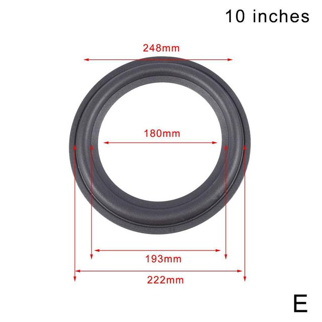 4~12 Inch Speaker Surround Rubber Woofer Edge Ring Audio Repair Foam Protect Audio Ring Protect Repair Edge K5L2