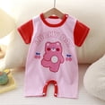 thumbnail image 2 of JUMEYU Unisex Baby Jumpsuit Baby Boy Shirt Romper Summer Infant Clothes 0 3 6 9 12 18 24 Months (Pink,12-15 Months), 2 of 7