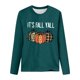 thumbnail image 3 of MHFRRA Camiseta de Manga Larga con Cuello Redondo y Estampado de Calabaza de Halloween Verde Oscuro, 3 of 3