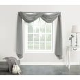thumbnail image 4 of No. 918 Juliette Voile Sheer Rod Pocket Curtain Panel, 59" x 108", Charcoal, 4 of 5