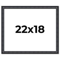 22x18 Frame Black Real Wood Picture Frame Width 1.25 inches | Interior Frame Depth 0.5 inches |