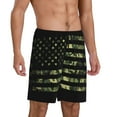 thumbnail image 2 of Naloa American Flag Camo Men's Short Pajama Pants, Lounge Comfort Shorts with Elasticized Waistband and Side Pockets - XX-Large, 2 of 9