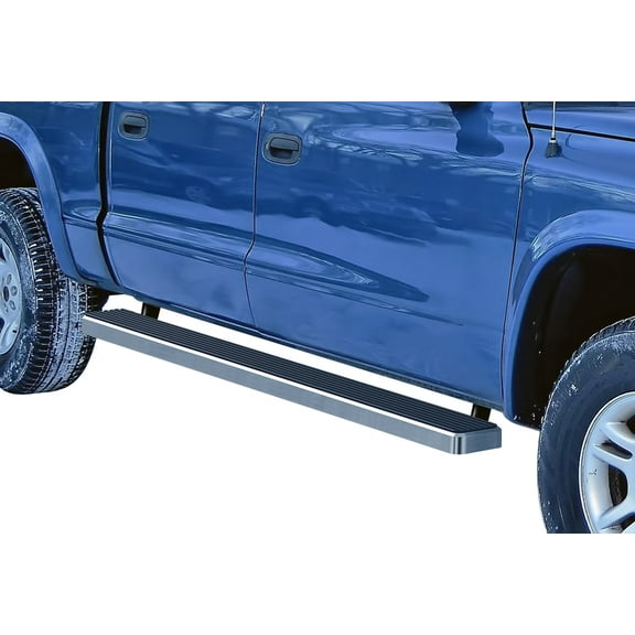 APS Running Boards 5 inches Compatible with Dodge Dakota 2000-2004 Quad Cab 304 Stainless Steel (Nerf Bars Side Steps Side Bars)