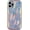 Fluorescent Silver, variant on for iPhone 12 Pro Case,Water Ripple Wave Meteorite Bubble Chrome Plating Soft Phone Case (Wine Red)