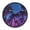 Palm Trees And Starry Sky, variant on Indoor 12' Voice-Activated Luminous Decoration Wall Clock With LED Night Light Blue Water Green Trees