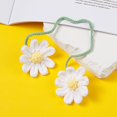 thumbnail image 4 of Cute Crochet Daisy Car Mirror Hanging - Handmade Knitted Flower Rear View Mirror Accessory, Aesthetic White Car Decor for Women, 4 of 6