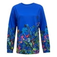 thumbnail image 4 of Moda mujer Casual O-cuello manga larga pulóver blusa Tie-dye sudadera de moda Fridja  fhghd843, 4 of 4