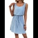 thumbnail image 2 of Vestido Mini con Cordón Texturizado y Calado para Mujer, Azul M, 2 of 7
